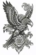 Mexican eagle tattoo design idea