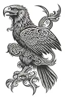 Mexican eagle tattoo design idea