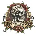 rise, awareness acceptance surrender, Godspeed written with cane  tattoo design idea