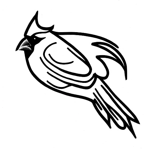 Cardinal tattoo design idea