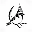 Cardinal tattoo design idea