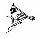 Cardinal tattoo design idea