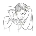 heartbroken gangster tattoo design idea