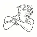 heartbroken gangster tattoo design idea