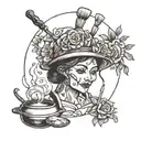 person baking tattoo design idea