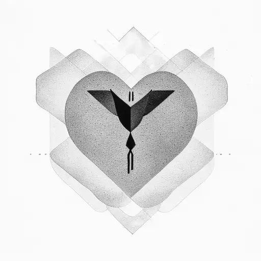 small black plane with a heart-shaped trail without background, minimalism tattoo design idea