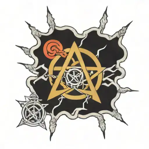 heartagram with 2/17/2020 in Roman numerals in the middle  tattoo design idea
