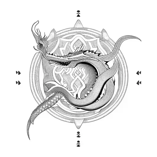 ouroboros dragon tattoo design idea