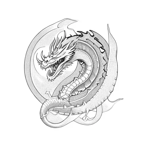 ouroboros dragon tattoo design idea