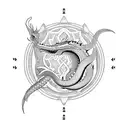 ouroboros dragon tattoo design idea