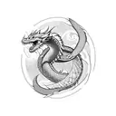 ouroboros dragon tattoo design idea