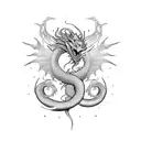 ouroboros dragon tattoo design idea