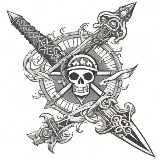 one piece sword tattoo design idea