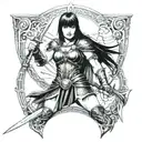 xena warrior princess tattoo design idea