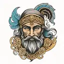 greek my savior tattoo design idea