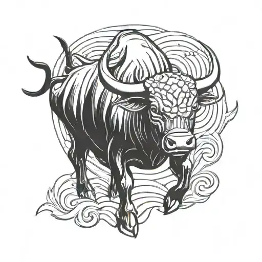 bulls on parade tattoo design idea