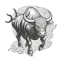 bulls on parade tattoo design idea