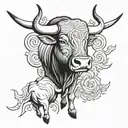 bulls on parade tattoo design idea