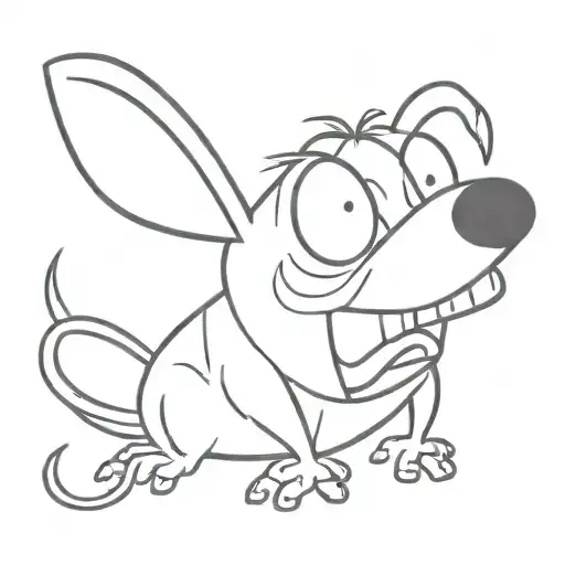 courage the cowardly dog tattoo design idea