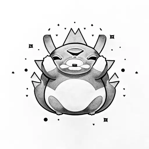 cute Snorlax tattoo design idea