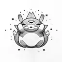 cute Snorlax tattoo design idea