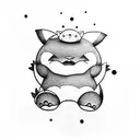 cute Snorlax tattoo design idea