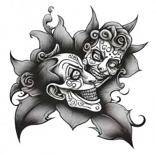laugh now cry later tattoo design idea