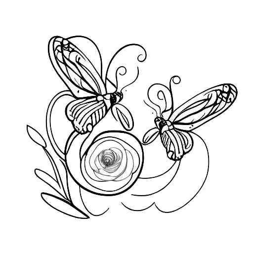 enjoy the butterflies tattoo design idea