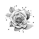bird clock roses thorns tattoo design idea