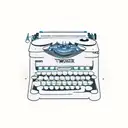 two name typewriter font tattoo design idea