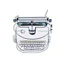 two name typewriter font tattoo design idea