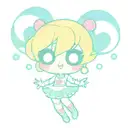 tatto stencil of bubbles form powerpuff girls cosplaying as Sailormoon  tattoo design idea