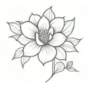 Flower tattoo design idea