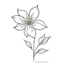 Flower tattoo design idea