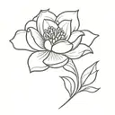 Flower tattoo design idea