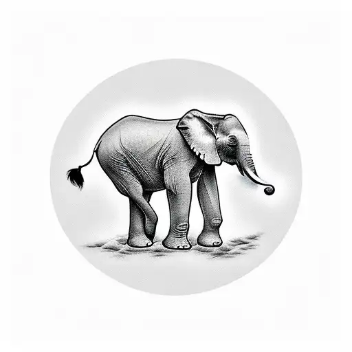 The name Grace with a baby and mom elephant in the back forearm tatto tattoo design idea