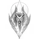 witch ceremonial dagger wiccan tattoo design idea