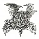 tattoos dedicated to my father who died when I was little, it must represent his passion for mathematics and medicine tattoo design idea