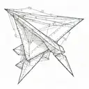Combine engineering tools with a paper airplane for a unique tattoo design tattoo design idea