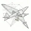 Combine engineering tools with a paper airplane for a unique tattoo design tattoo design idea