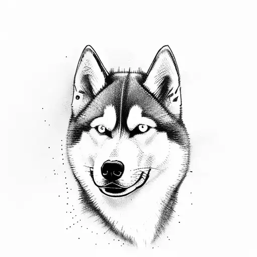 husky doctor tattoo design idea
