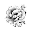 gemini poppy tattoo design idea