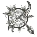 bow and arrow tattoo design idea