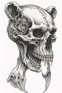 Bear skull tattoo design idea