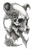 Bear skull tattoo design idea