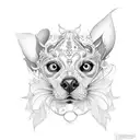 Lily with animal  tattoo design idea