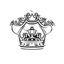 a kings crown with three thorns with letter 'K' it has to be small minimal tattoo design idea
