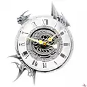 ancient clock, Lord of the rings, game of Thrones, sci-fi, books, black hole or event horizon, and dragons tattoo design idea