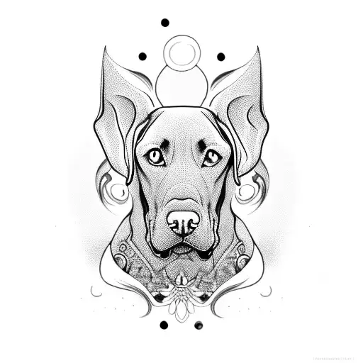 weimaraner tattoo design idea
