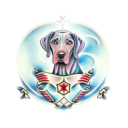 weimaraner tattoo design idea